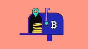 Post box with Bitcoin symbol on it